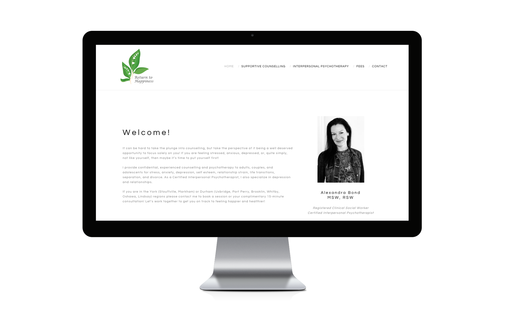 Bond Therapy Website Design